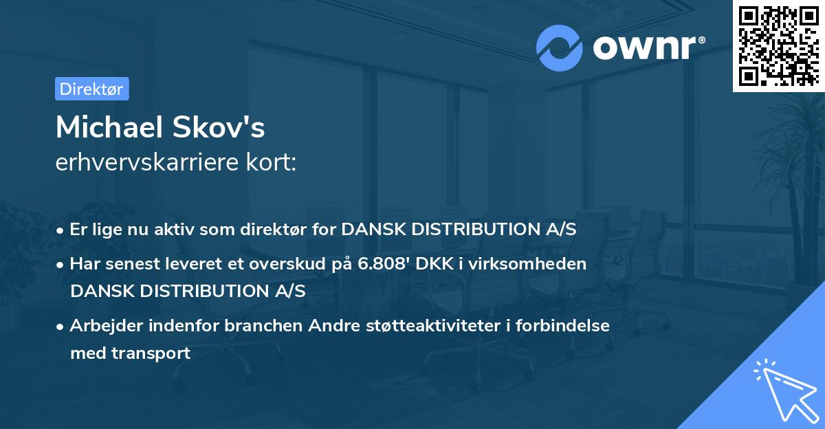 Michael Skov's erhvervskarriere kort