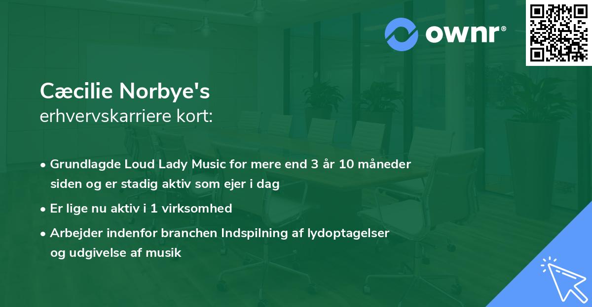 Cæcilie Norbye's erhvervskarriere kort