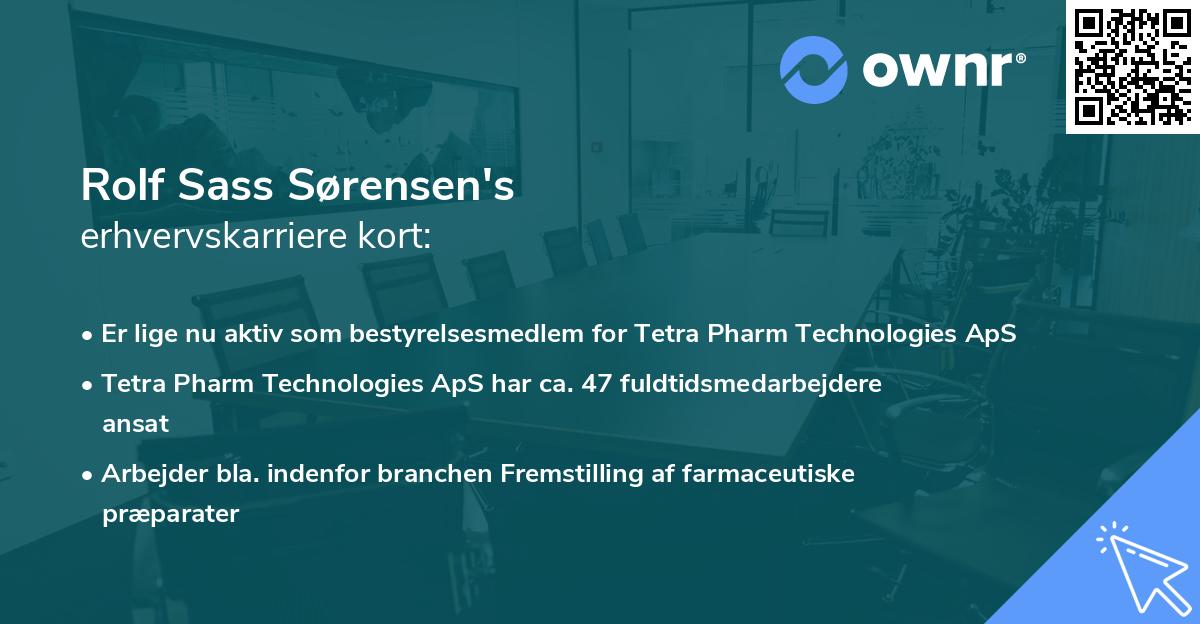 Rolf Sass Sørensen's erhvervskarriere kort