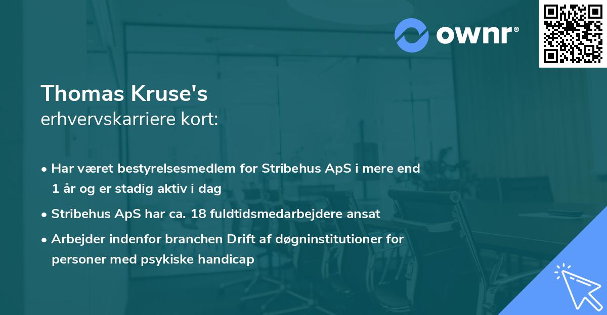 Thomas Kruse's erhvervskarriere kort