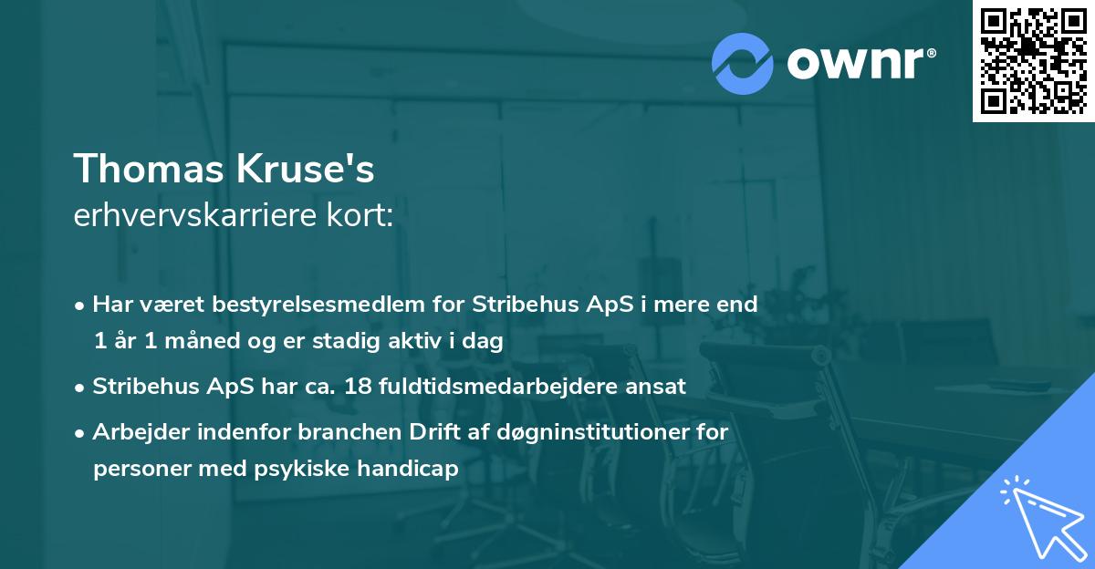 Thomas Kruse's erhvervskarriere kort