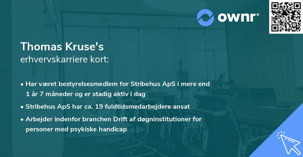 Thomas Kruse's erhvervskarriere kort