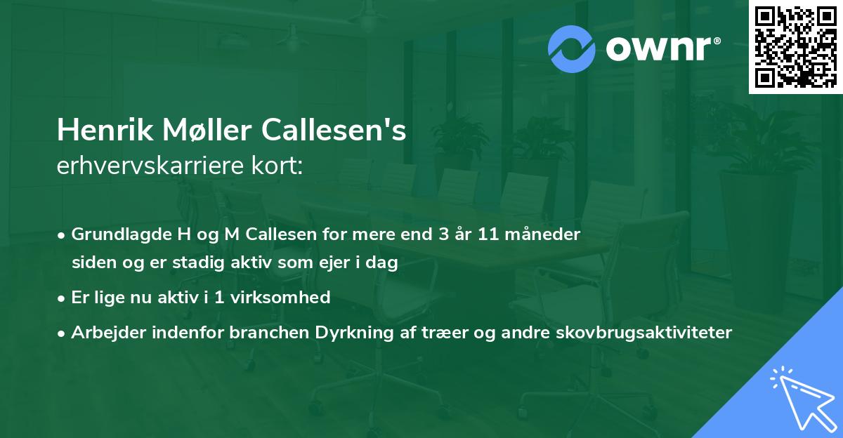 Henrik Møller Callesen's erhvervskarriere kort