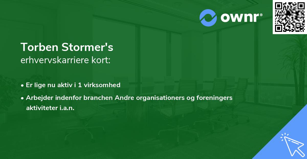 Torben Stormer's erhvervskarriere kort