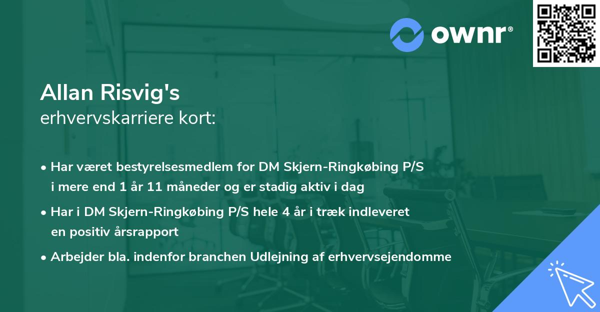 Allan Risvig's erhvervskarriere kort