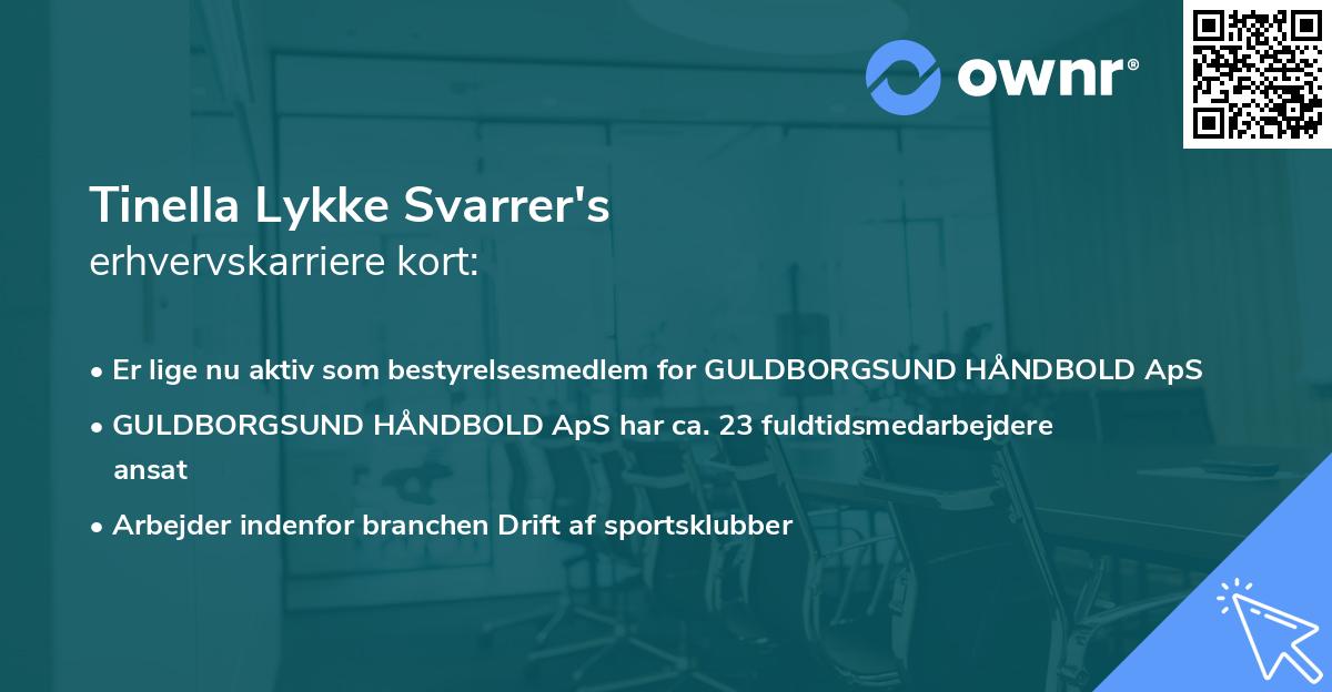 Tinella Lykke Svarrer's erhvervskarriere kort