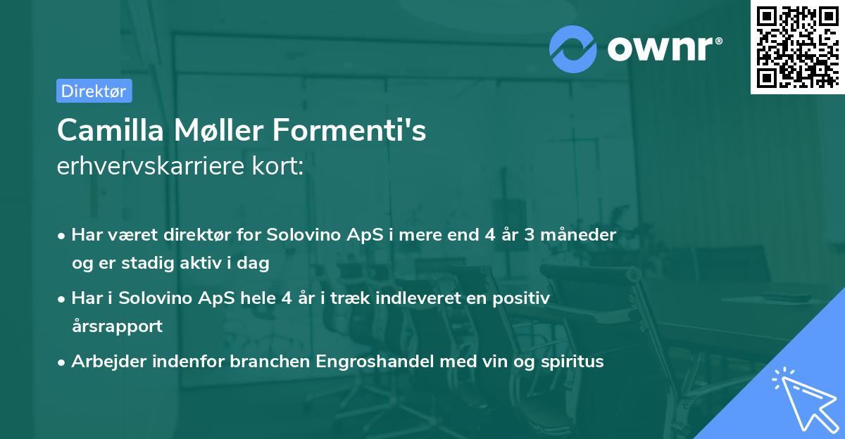 Camilla Møller Formenti's erhvervskarriere kort