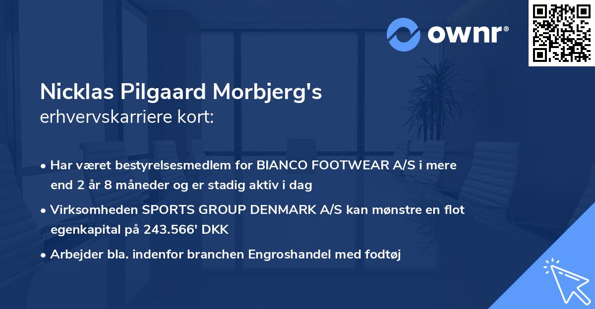 Nicklas Pilgaard Morbjerg's erhvervskarriere kort