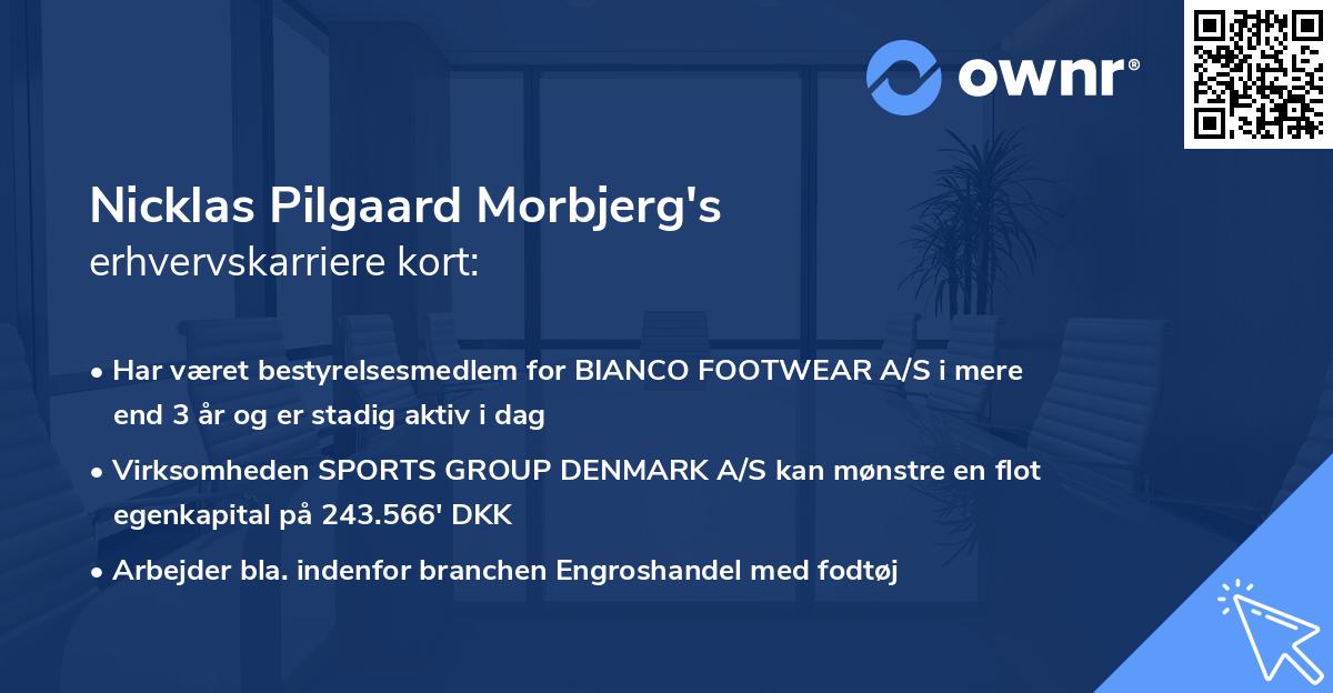Nicklas Pilgaard Morbjerg's erhvervskarriere kort