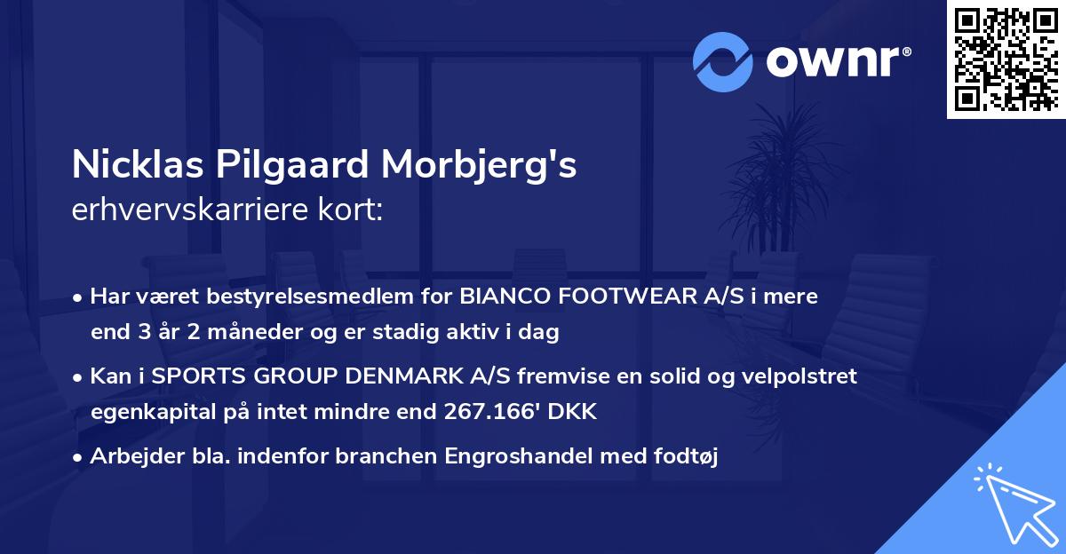 Nicklas Pilgaard Morbjerg's erhvervskarriere kort