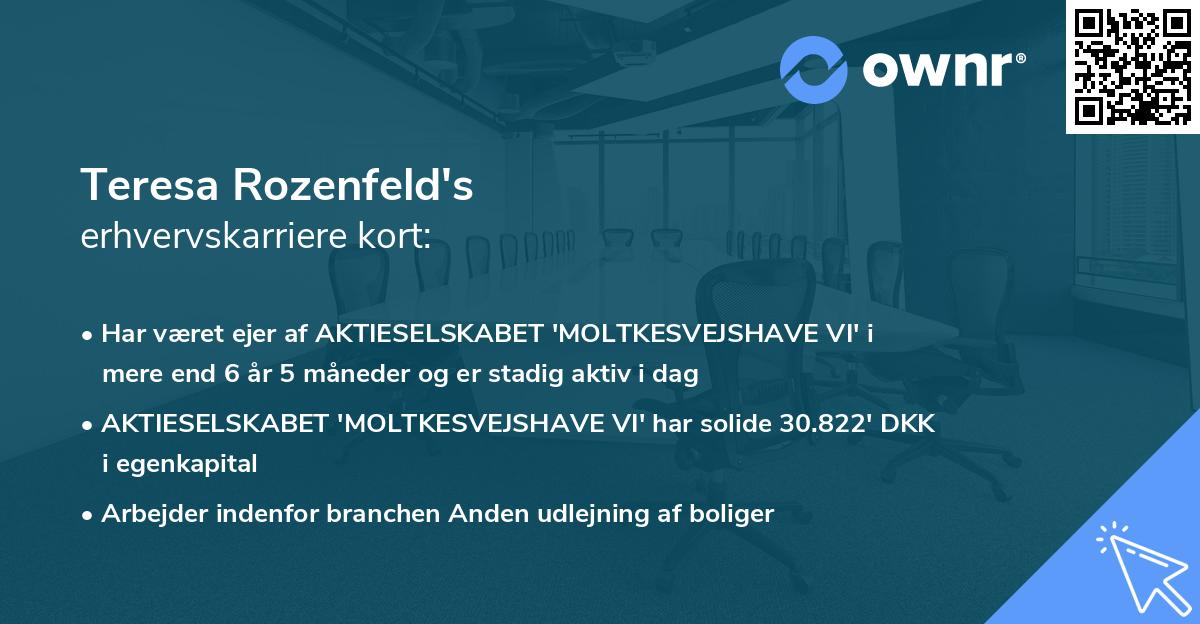 Teresa Rozenfeld's erhvervskarriere kort