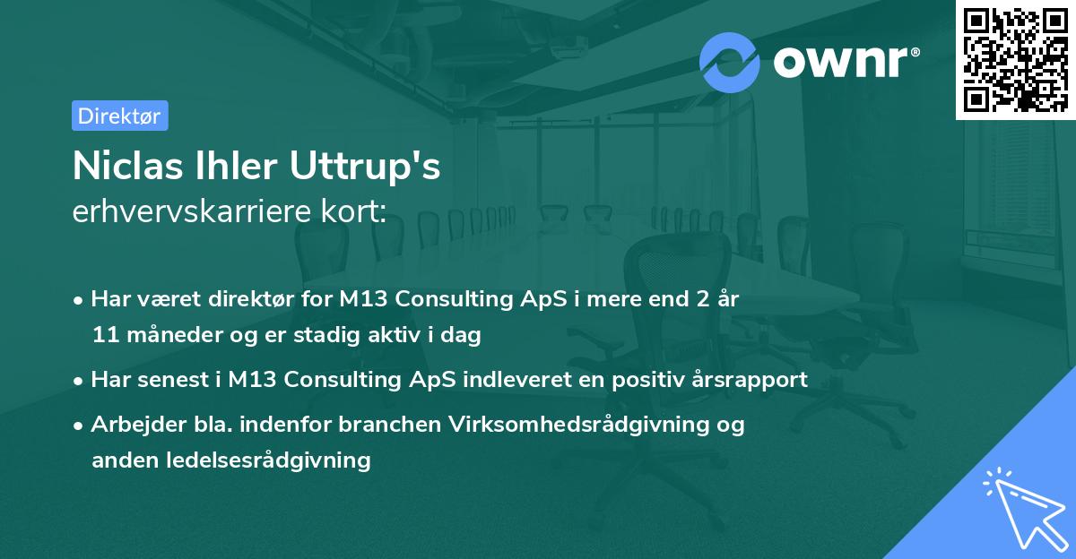 Niclas Ihler Uttrup's erhvervskarriere kort