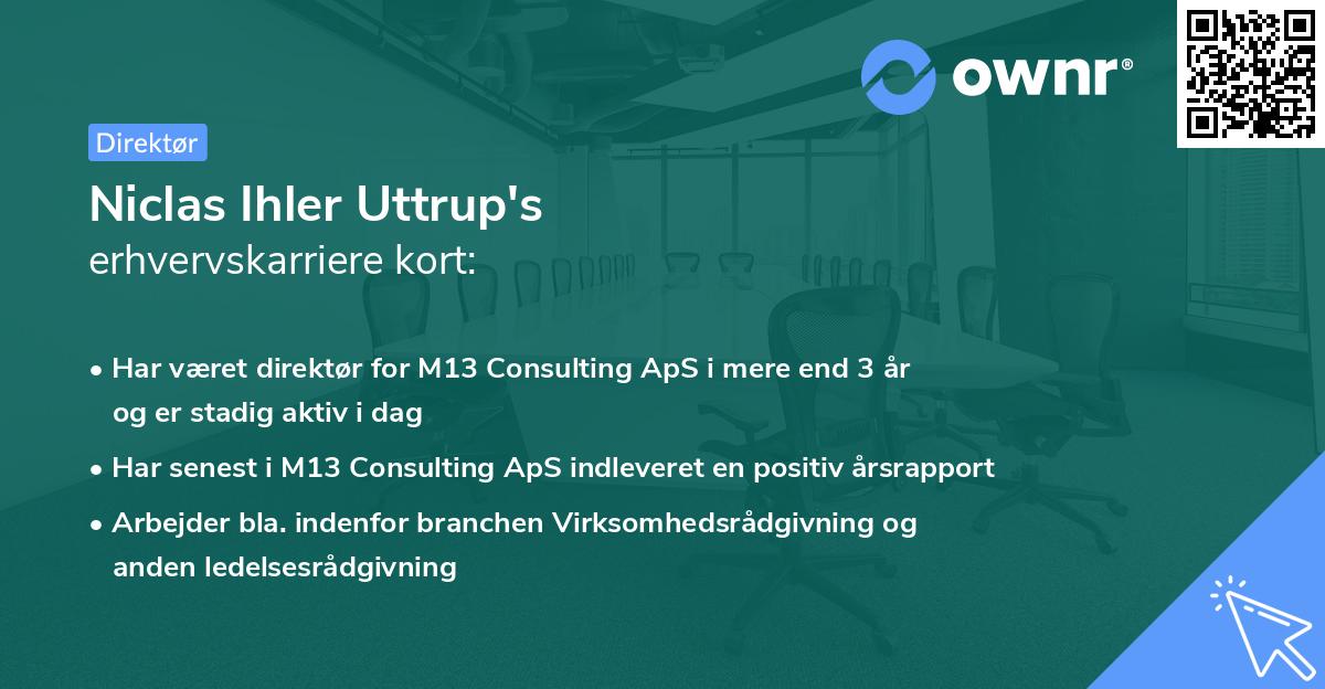 Niclas Ihler Uttrup's erhvervskarriere kort