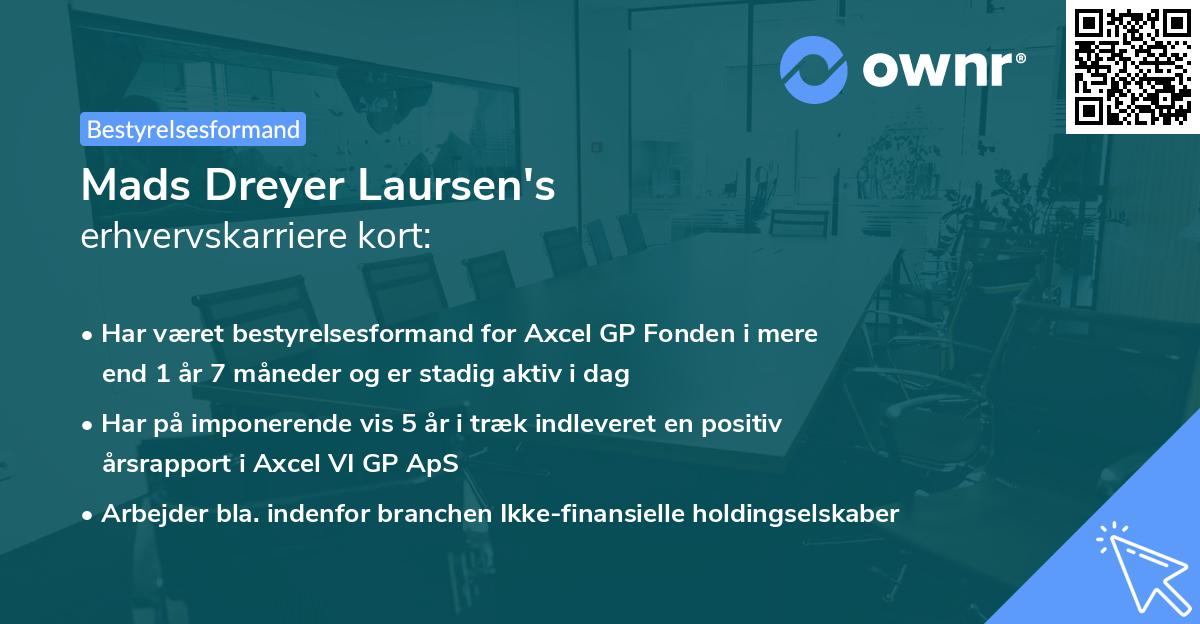 Mads Dreyer Laursen's erhvervskarriere kort