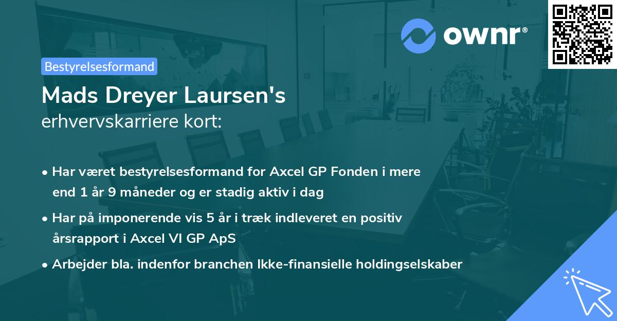 Mads Dreyer Laursen's erhvervskarriere kort