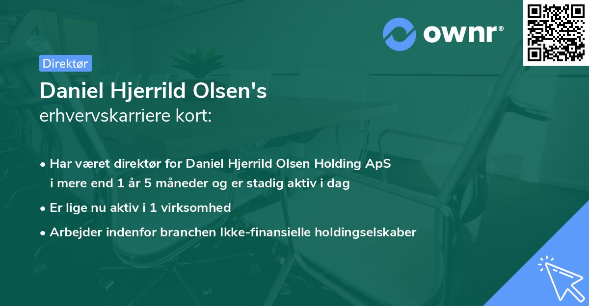 Daniel Hjerrild Olsen's erhvervskarriere kort