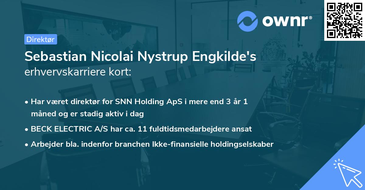 Sebastian Nicolai Nystrup Engkilde's erhvervskarriere kort