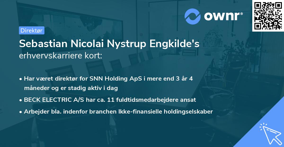 Sebastian Nicolai Nystrup Engkilde's erhvervskarriere kort