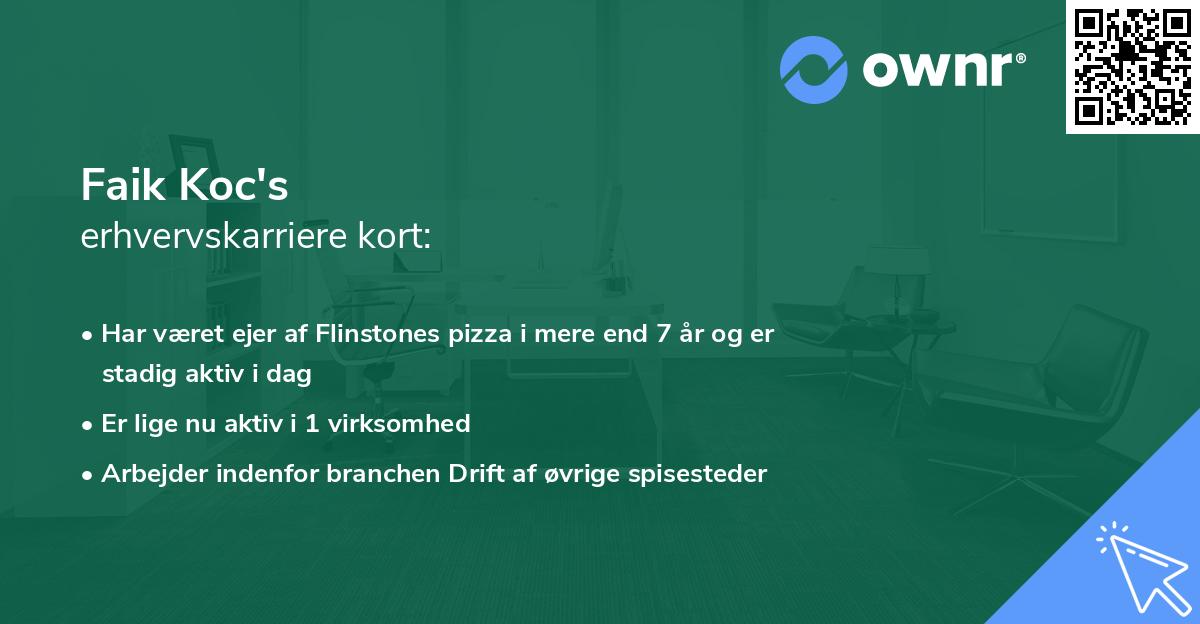 Faik Koc's erhvervskarriere kort