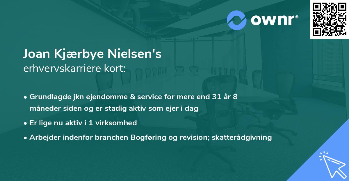 Joan Kjærbye Nielsen's erhvervskarriere kort