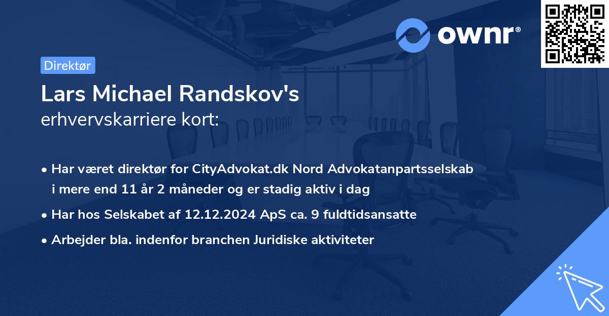 Lars Michael Randskov's erhvervskarriere kort