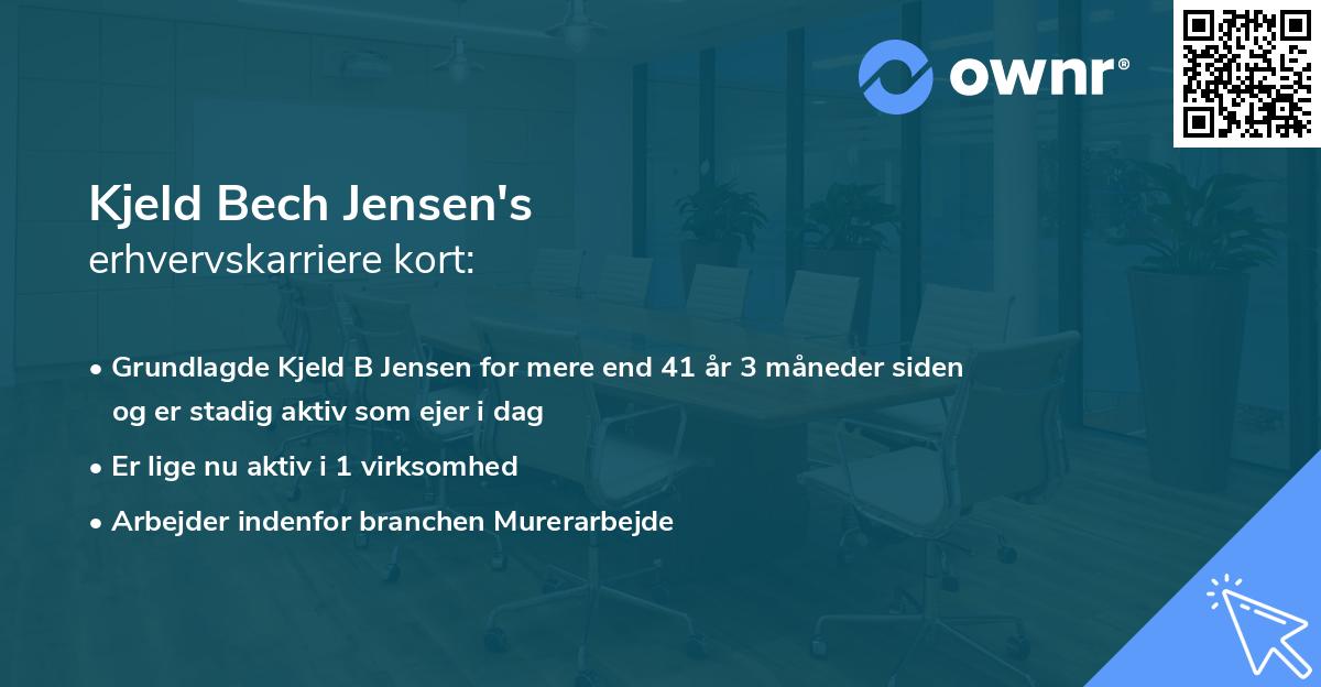 Kjeld Bech Jensen's erhvervskarriere kort