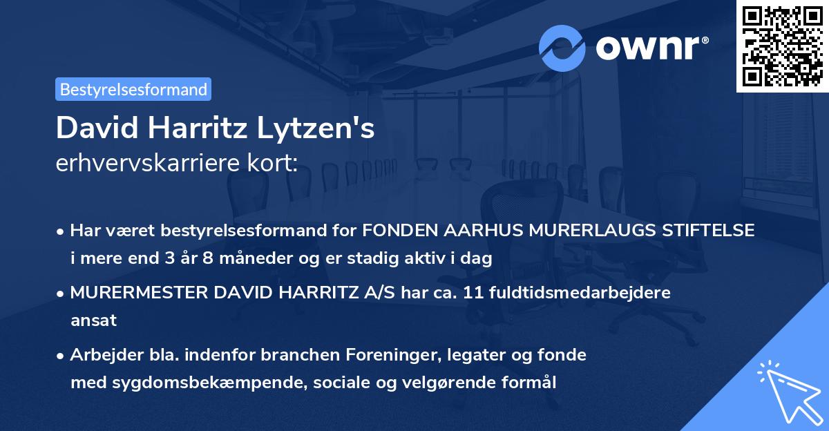 David Harritz Lytzen's erhvervskarriere kort