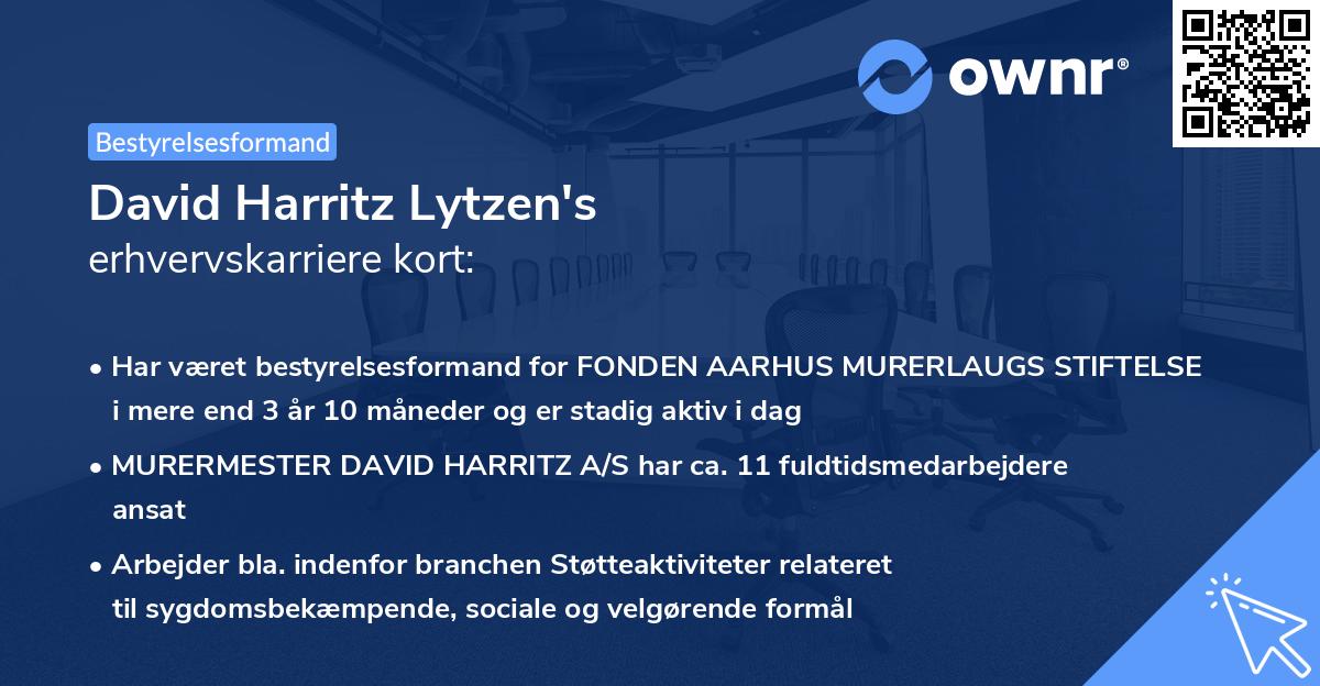 David Harritz Lytzen's erhvervskarriere kort