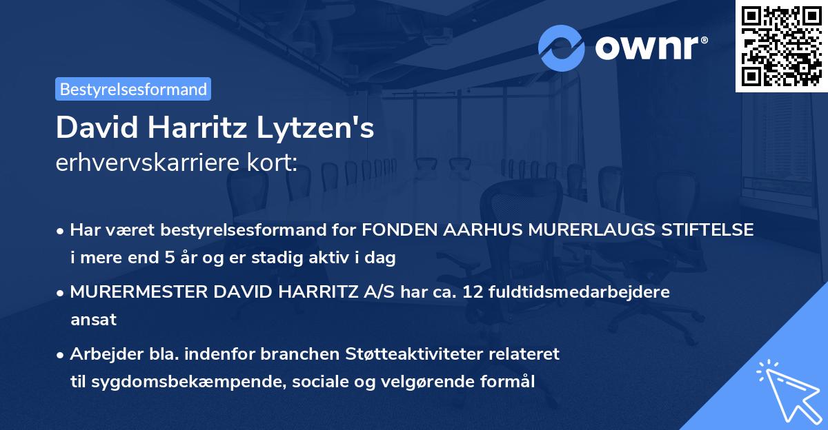 David Harritz Lytzen's erhvervskarriere kort