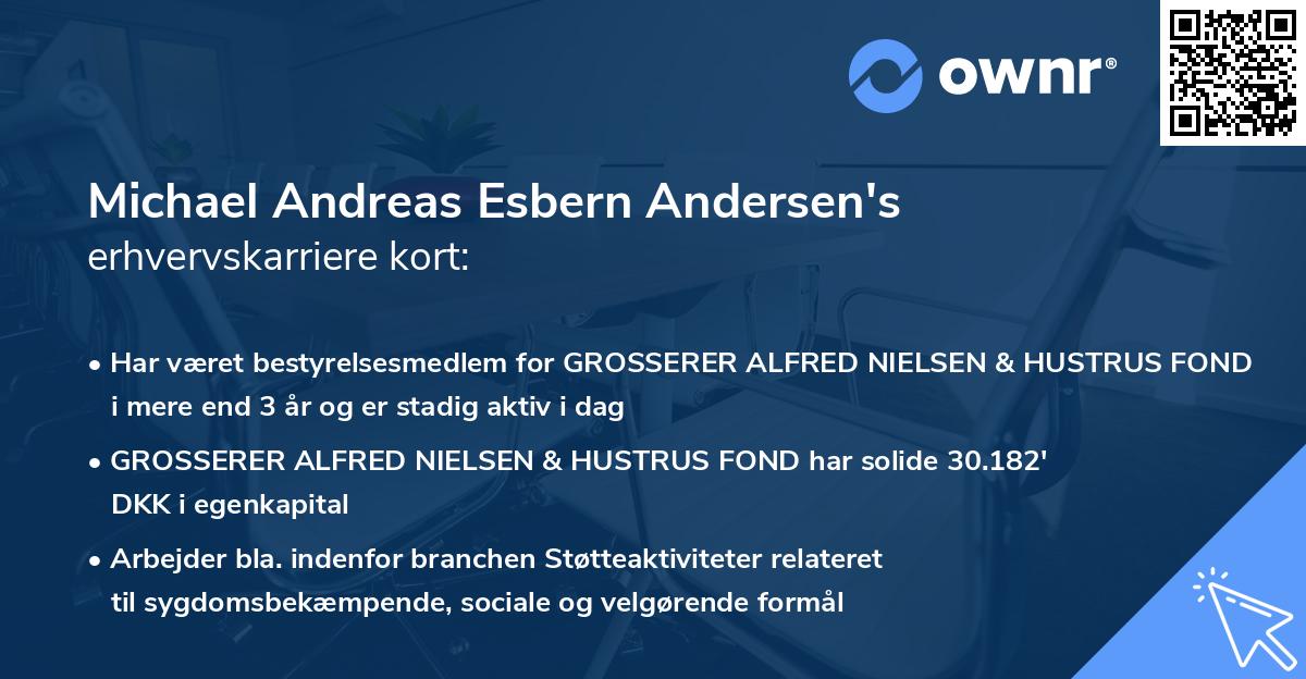 Michael Andreas Esbern Andersen's erhvervskarriere kort