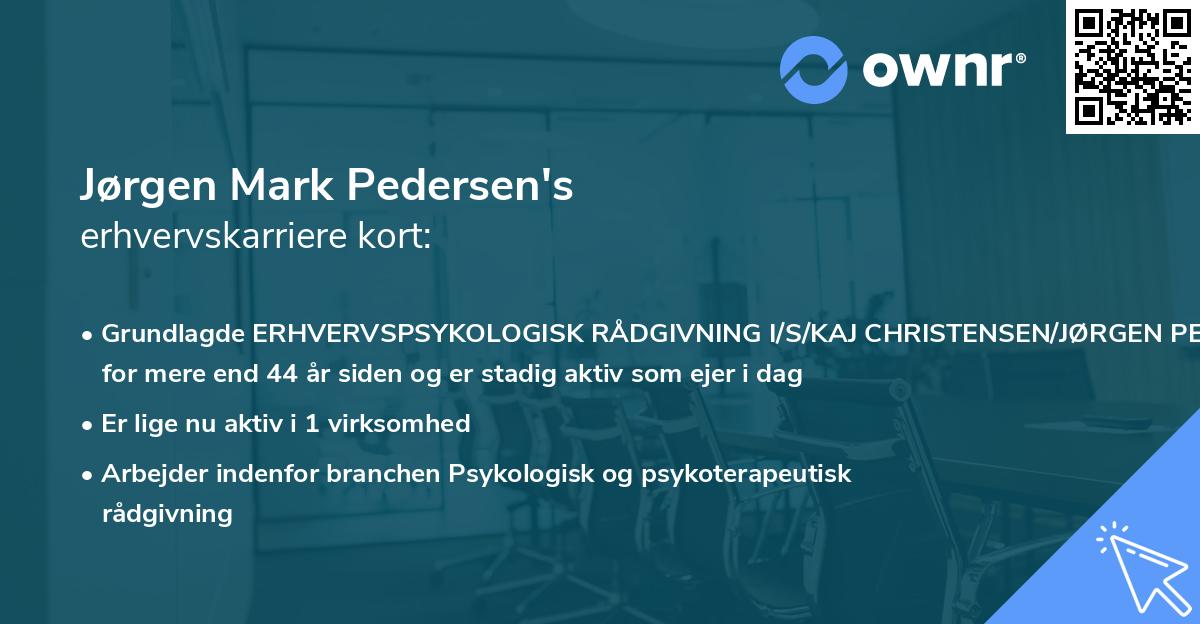 Jørgen Mark Pedersen's erhvervskarriere kort