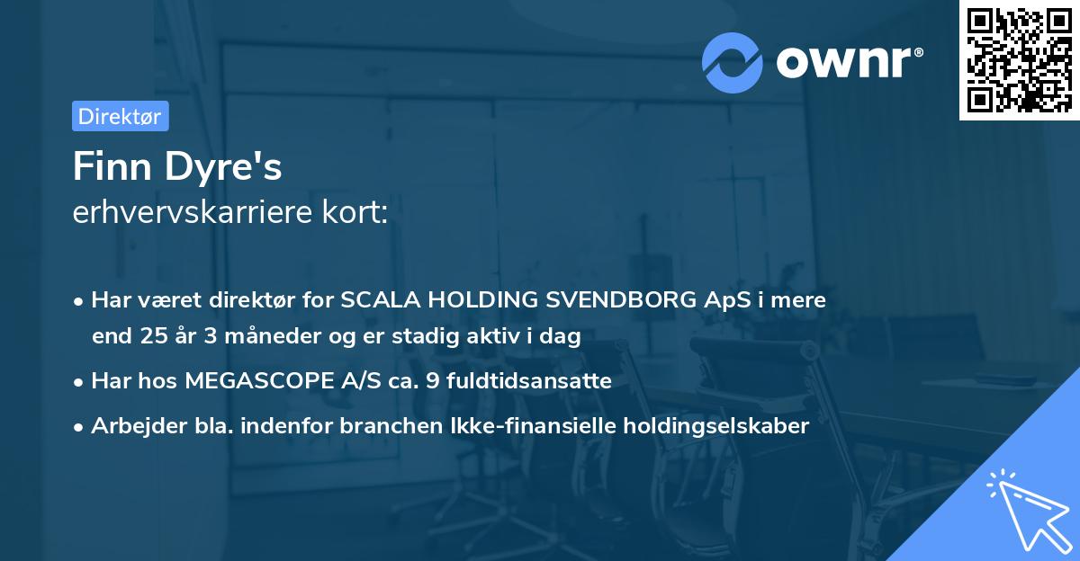 Finn Dyre's erhvervskarriere kort