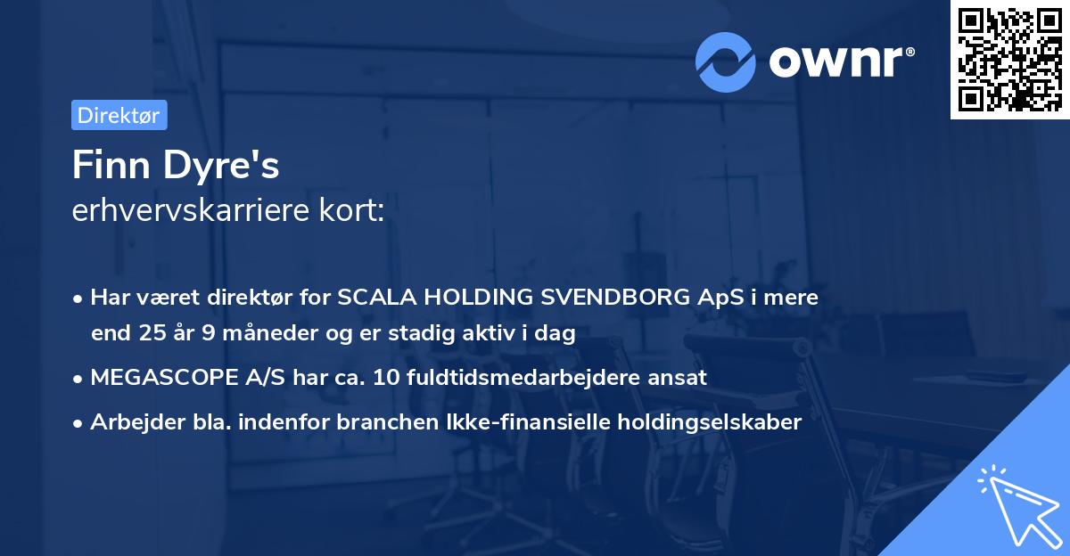 Finn Dyre's erhvervskarriere kort