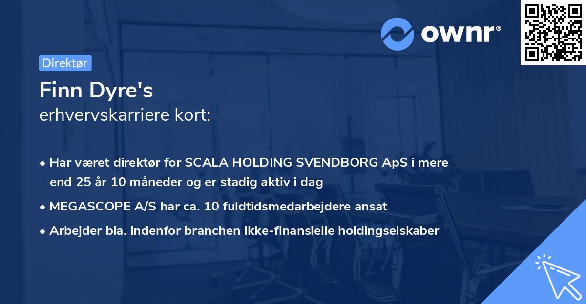 Finn Dyre's erhvervskarriere kort