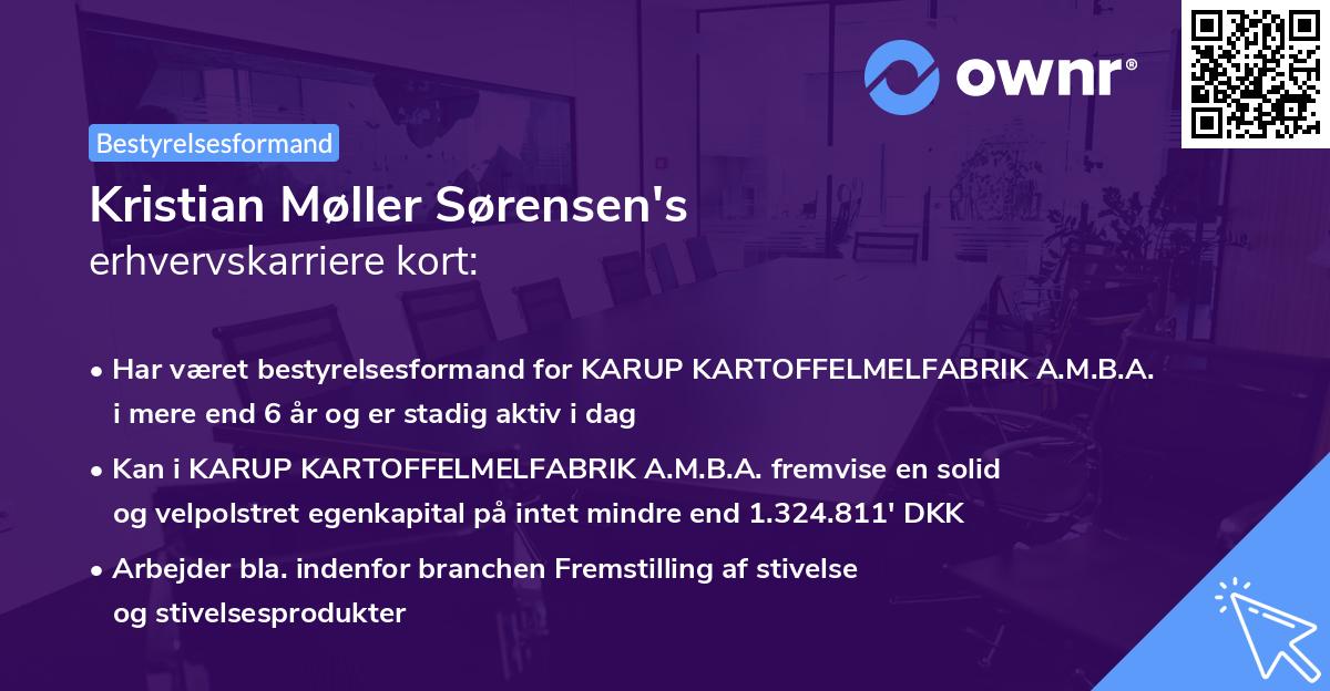 Kristian Møller Sørensen's erhvervskarriere kort