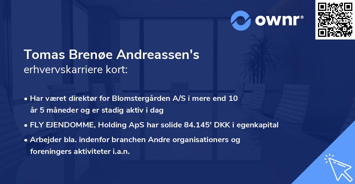 Tomas Brenøe Andreassen's erhvervskarriere kort