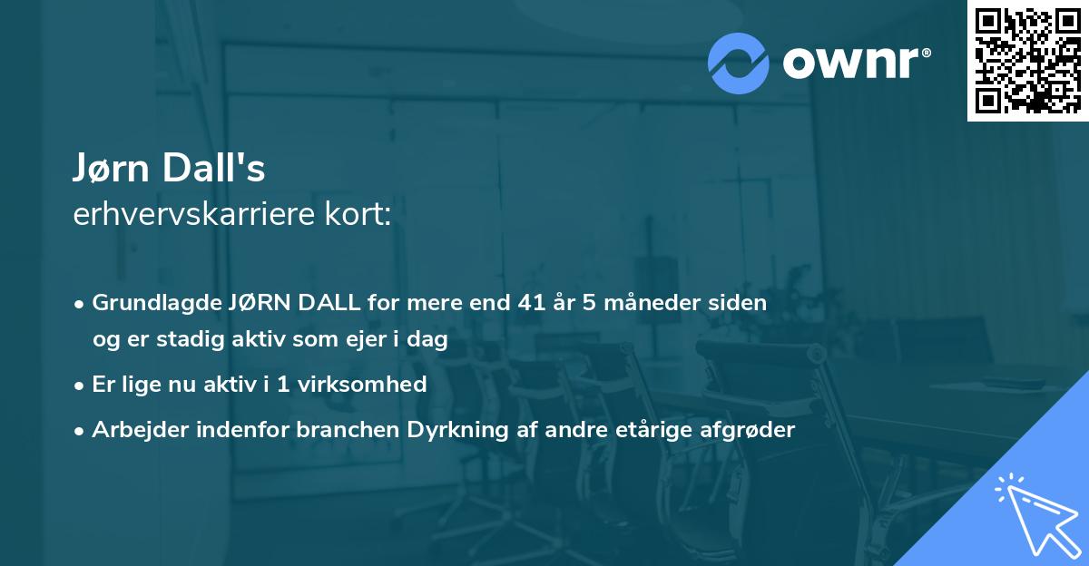 Jørn Dall's erhvervskarriere kort