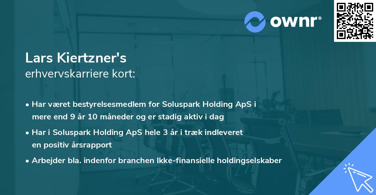 Lars Kiertzner's erhvervskarriere kort