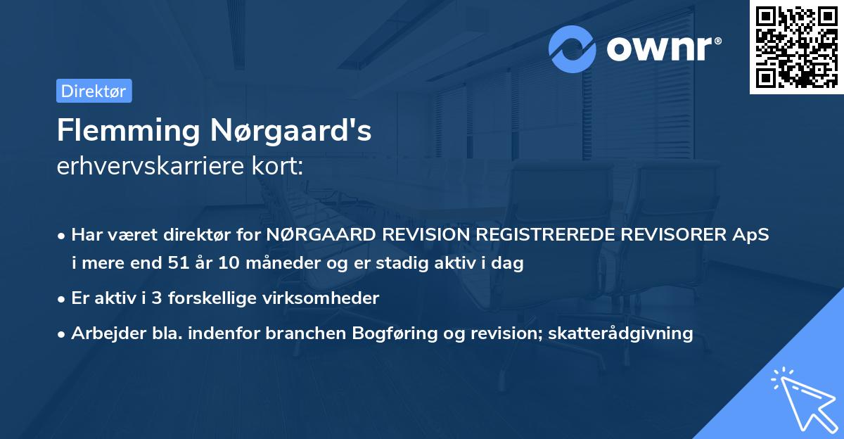 Flemming Nørgaard's erhvervskarriere kort