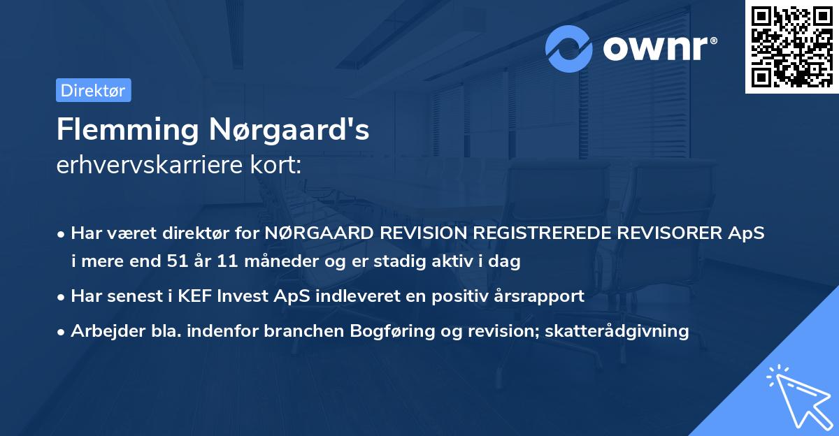 Flemming Nørgaard's erhvervskarriere kort