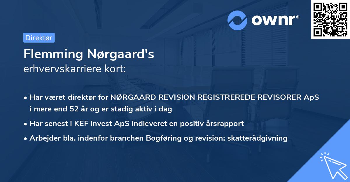 Flemming Nørgaard's erhvervskarriere kort
