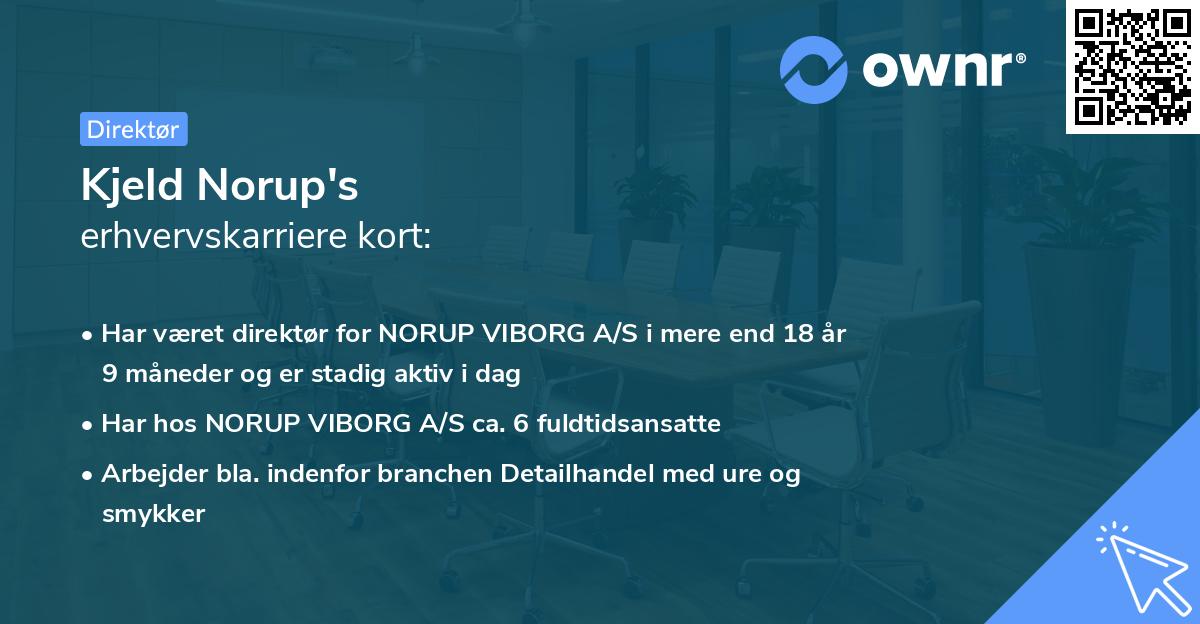 Kjeld Norup's erhvervskarriere kort