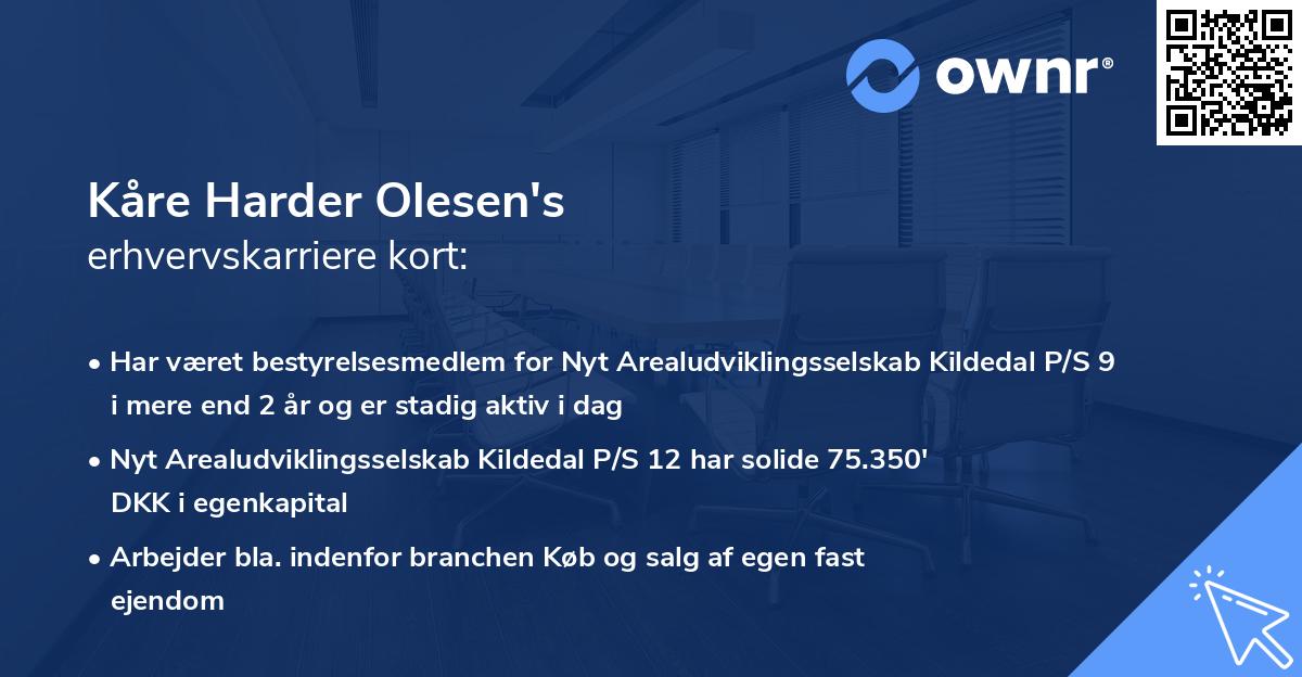 Kåre Harder Olesen's erhvervskarriere kort