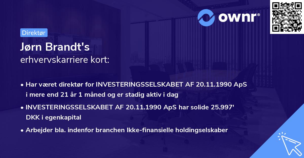 Jørn Brandt's erhvervskarriere kort