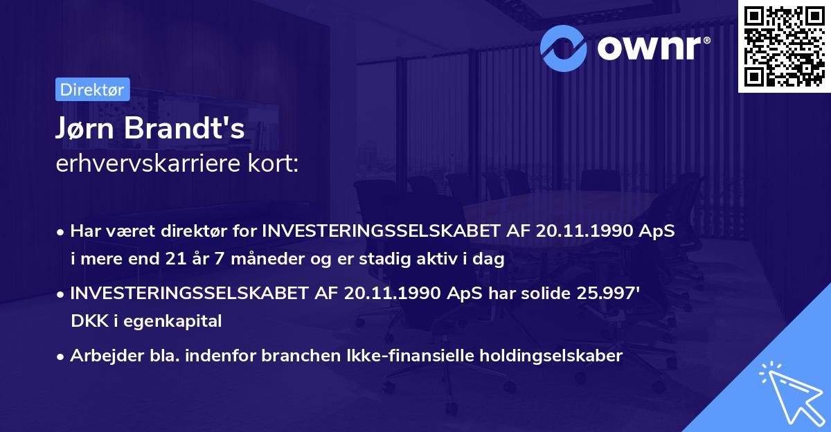 Jørn Brandt's erhvervskarriere kort
