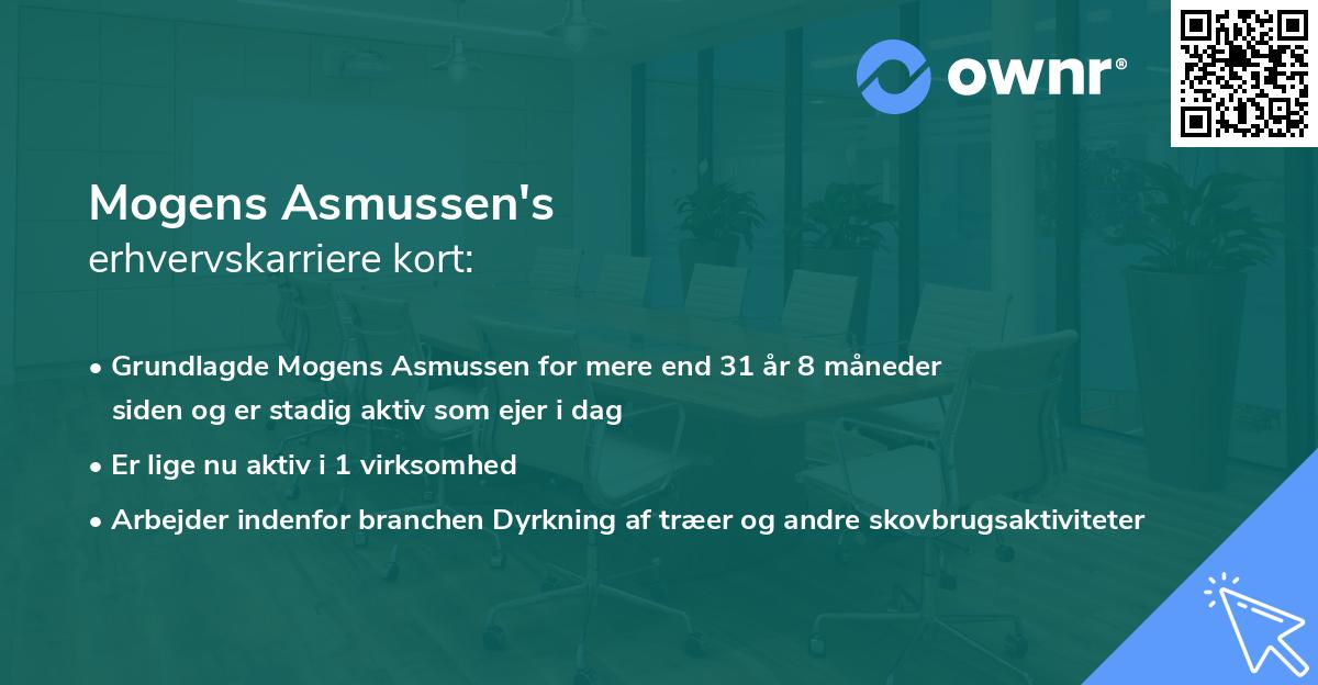 Mogens Asmussen's erhvervskarriere kort
