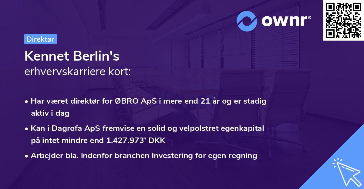 Kennet Berlin's erhvervskarriere kort