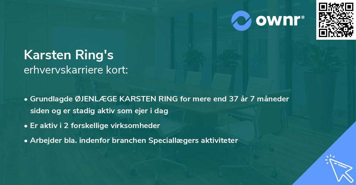 Karsten Ring's erhvervskarriere kort