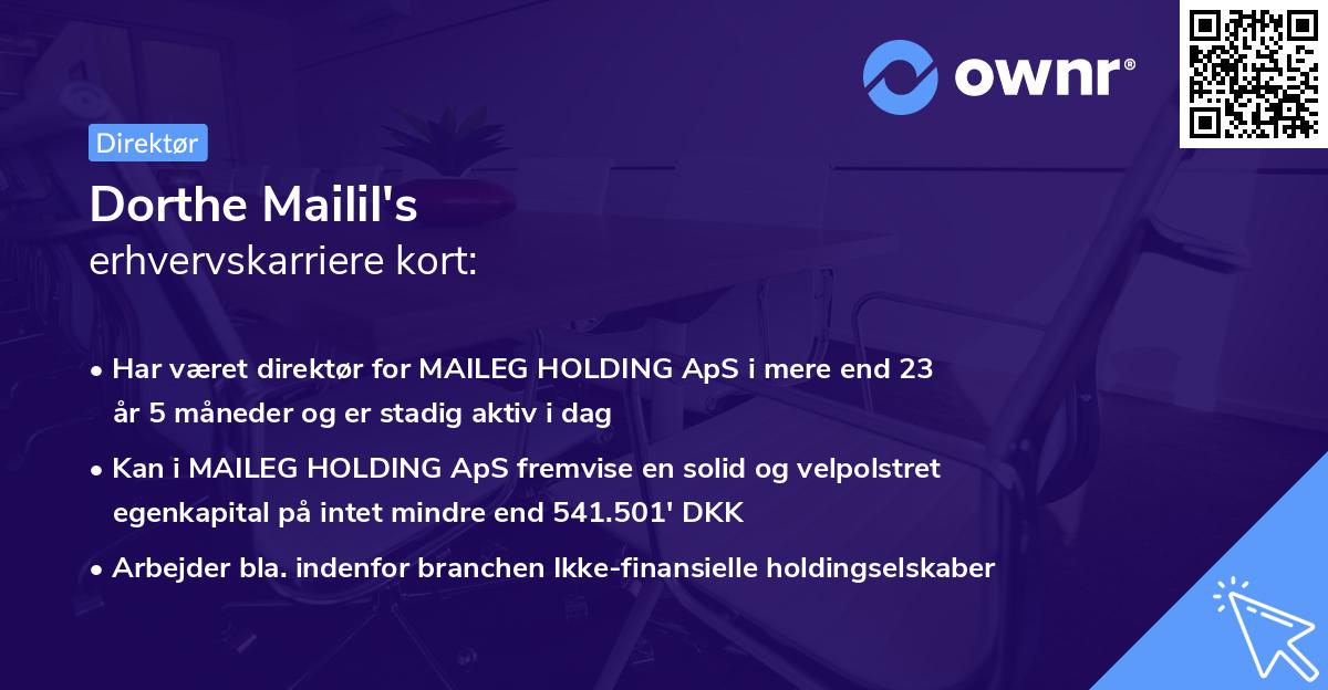 Dorthe Mailil's erhvervskarriere kort