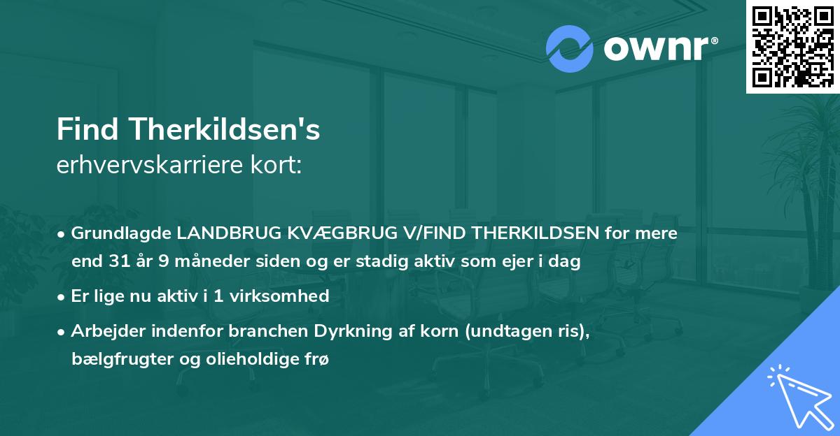 Find Therkildsen's erhvervskarriere kort